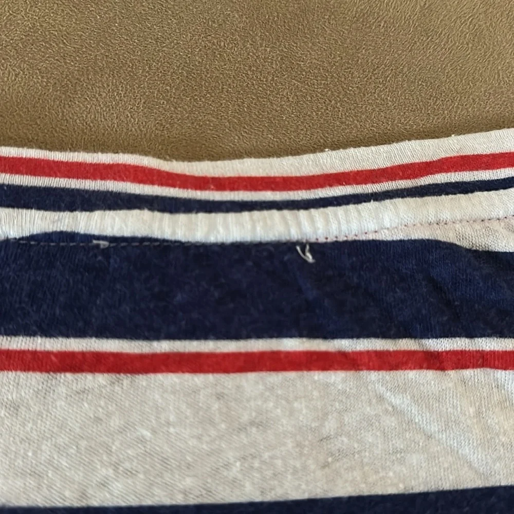 Sundry Striped Navy and Red T-Shirt M - Picture 5 of 10
